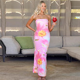 Susie Floral Strapless Maxi Dress